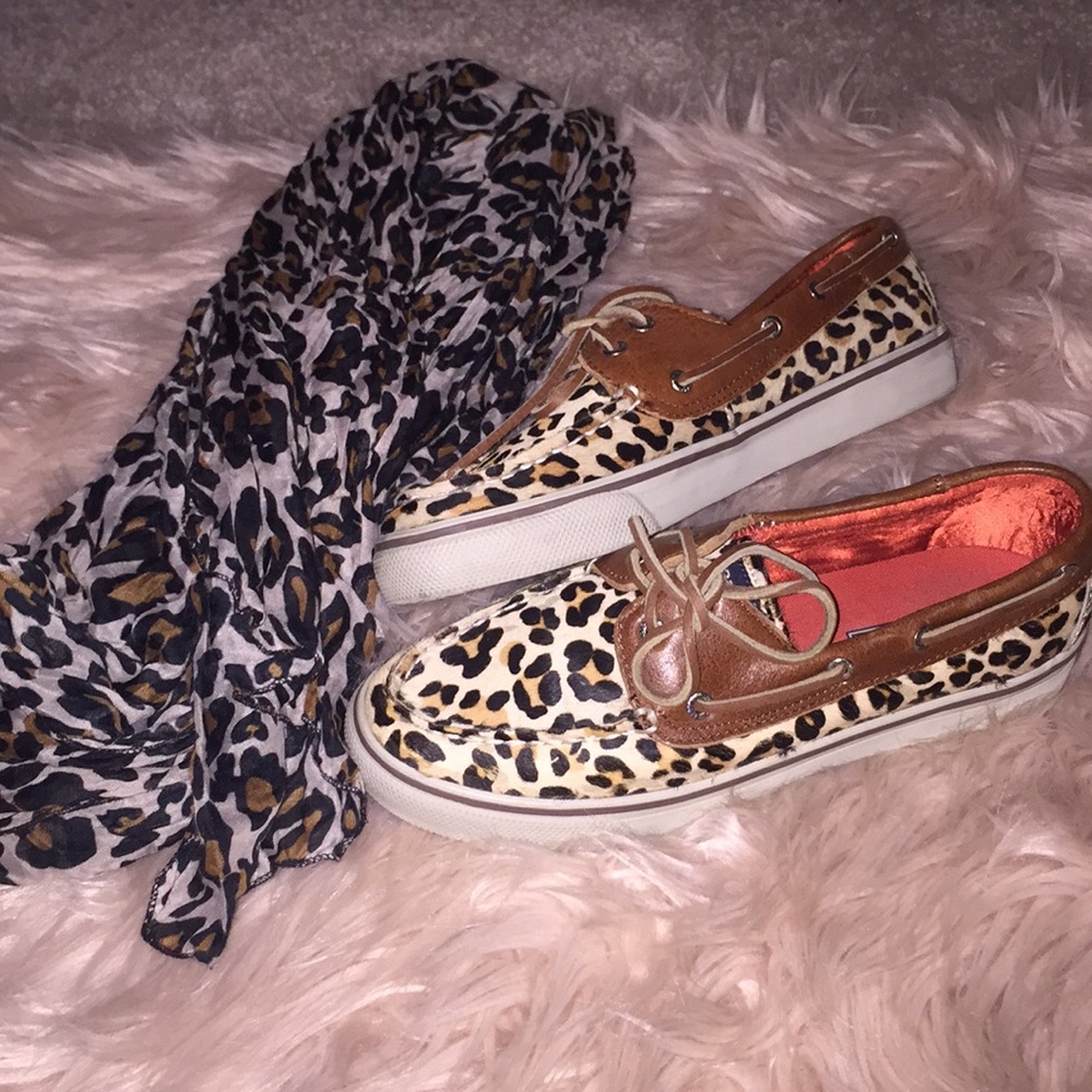 Slip on shoes and scarf